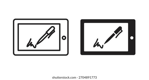 colección de Vector de icono de firma Electrónica. Ilustraciones de Vector de símbolo de stock