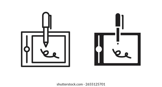 Electronic signature icon vector design. set web icons