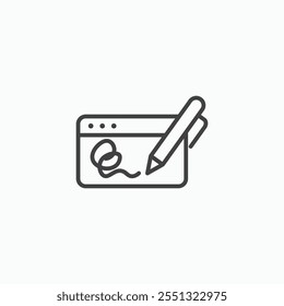 Electronic signature icon vector illustration. EPS10