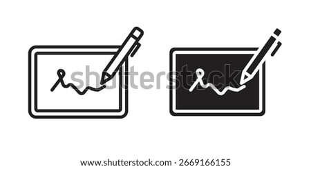 Electronic signature icon. Vector Illustration. Isolated vector Illustration. EPS Illustration.