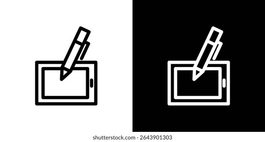 Electronic signature icon vector simple element illustration editable
