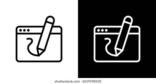 Electronic signature icon Vector symbol in trendy flat style
