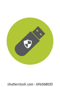 Electronic signature usb vector illustration