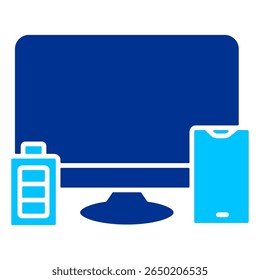 Conceito de Ilustração de Vetor de Ícone Simples Eletrônico