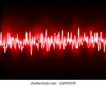 Electronic sine sound or audio waves. EPS 10 vector file included