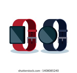 electronic smartwatches technology with digital screen