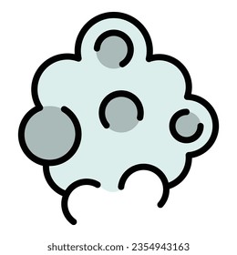Electronic smoke icon outline vector. Vape cigarette. E cig pen color flat