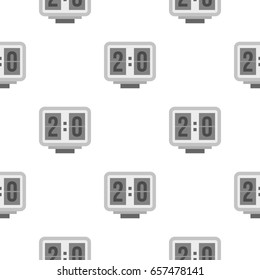Electronic soccer scoreboard pattern seamless background in flat style repeat vector illustration