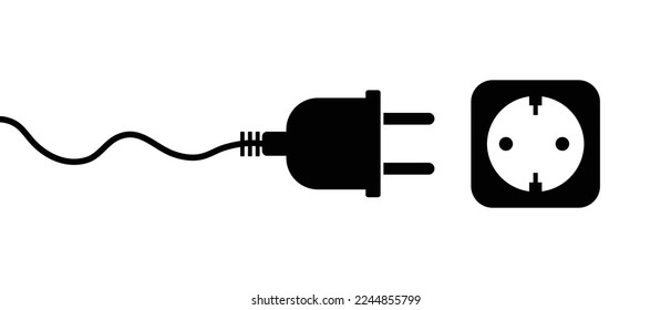 Electronic socket with a plug vector concept