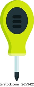 Electronic soil meter with display showing acidity and moisture levels, useful tool for gardening and agriculture, providing accurate measurements for optimal plant growth