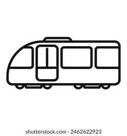 Electronic speed train icon outline vector. Move metro transport. Engine traffic
