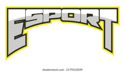 Electronic sport esport text logo