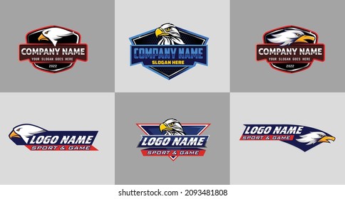 electronic sport game national spirit eagle bird logo