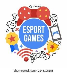 Electronic sport illustration design with vector file for your creative design 