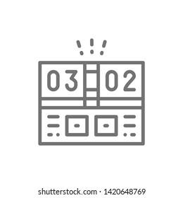 Electronic sports scoreboard line icon.