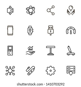 Electronic station line icon set. Collection of high quality black outline logo for web site design and mobile apps. Vector illustration on a white background