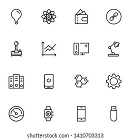 Electronic station line icon set. Collection of high quality black outline logo for web site design and mobile apps. Vector illustration on a white background