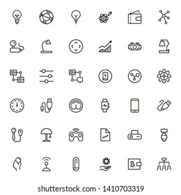 Electronic station line icon set. Collection of high quality black outline logo for web site design and mobile apps. Vector illustration on a white background