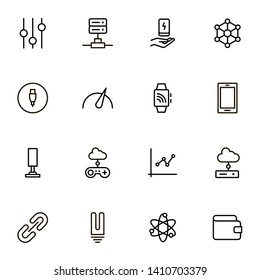 Electronic station line icon set. Collection of high quality black outline logo for web site design and mobile apps. Vector illustration on a white background