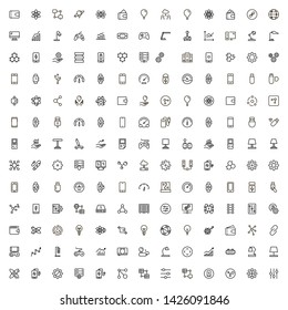 Electronic station line icon set. Collection of high quality black outline logo for web site design and mobile apps. Vector illustration on a white background