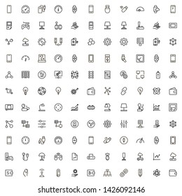 Electronic station line icon set. Collection of high quality black outline logo for web site design and mobile apps. Vector illustration on a white background