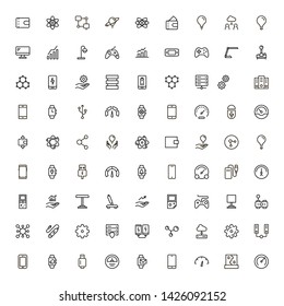 Electronic station line icon set. Collection of high quality black outline logo for web site design and mobile apps. Vector illustration on a white background