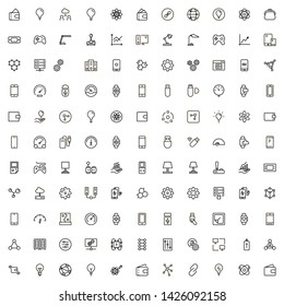 Electronic station line icon set. Collection of high quality black outline logo for web site design and mobile apps. Vector illustration on a white background