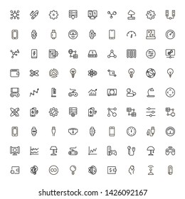 Electronic station line icon set. Collection of high quality black outline logo for web site design and mobile apps. Vector illustration on a white background