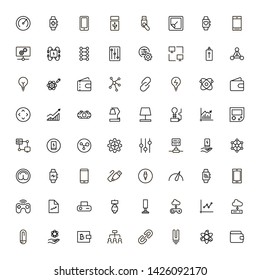 Electronic station line icon set. Collection of high quality black outline logo for web site design and mobile apps. Vector illustration on a white background