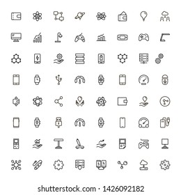 Electronic station line icon set. Collection of high quality black outline logo for web site design and mobile apps. Vector illustration on a white background