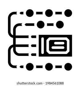 electronic stimulant glyph icon vector. electronic stimulant sign. isolated contour symbol black illustration