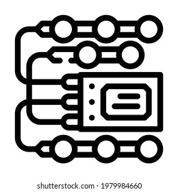 vector de icono de línea de estimulante electrónico. signo de estimulante electrónico. símbolo de contorno aislado ilustración negra