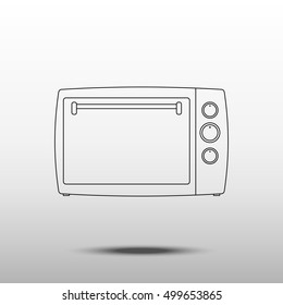 Electronic Stove line icon vector design