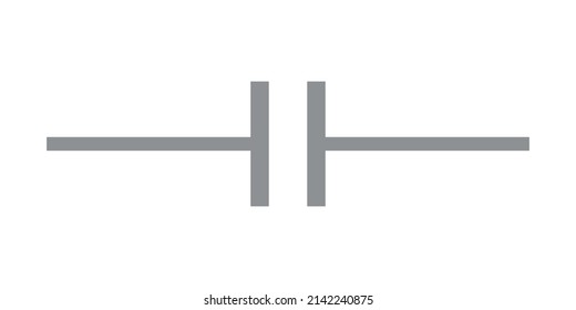 electronic symbol of capacitor vector illustration