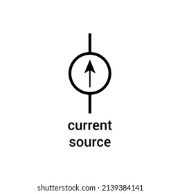 electronic symbol of current source vector illustration