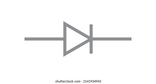 símbolo electrónico de ilustración vectorial de diodo