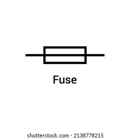 electronic symbol of fuse vector illustration