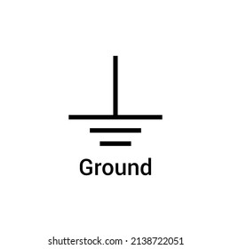 electronic symbol of ground vector illustration