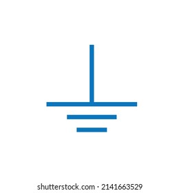 electronic symbol of ground vector illustration