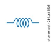 electronic symbol of inductor vector illustration