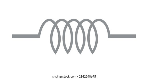 electronic symbol of inductor vector illustration