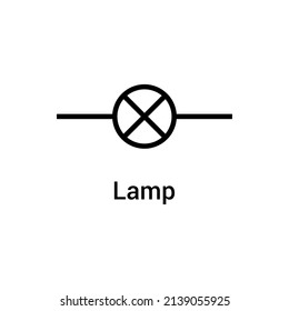 electronic symbol of lamp vector illustration