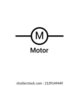 electronic symbol of motor vector illustration