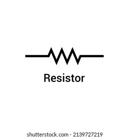 electronic symbol of resistor vector illustration