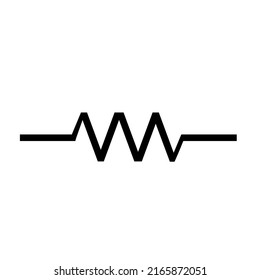 Electronic symbol Resistor.Isolated vector illustration on a white background.