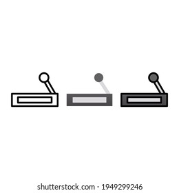 electronic symbol for signal transmitter, wireless icon set, router icon with various styles