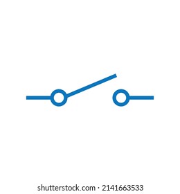 electronic symbol of switch vector illustration