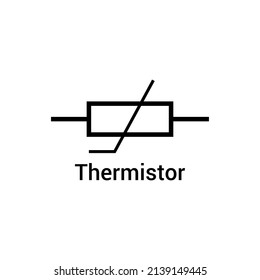 Electronic Symbol Thermistor Vector Illustration Stock Vector (Royalty