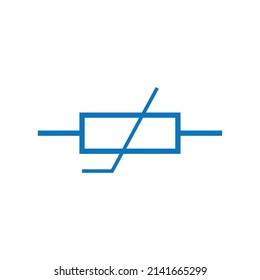 electronic symbol of thermistor vector illustration