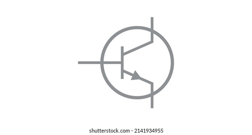 electronic symbol of transistor vector illustration
